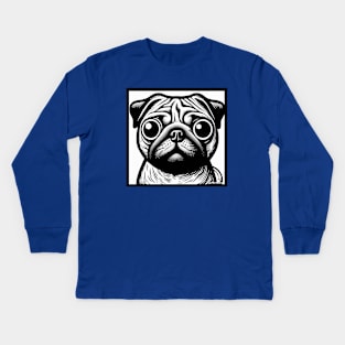 Pug Art Kids Long Sleeve T-Shirt